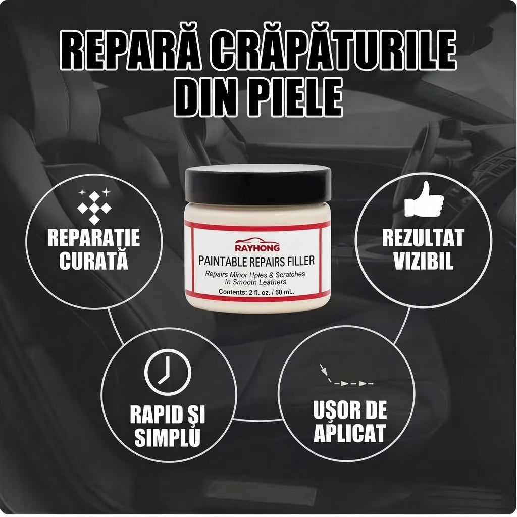 Pastă pentru crăpături în piele – canapele, scaune auto, genți
